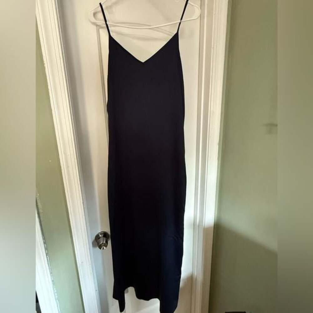 Express Midnight Blue Strapless Dress